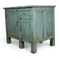 Vintage Painted Kitchen Island Cupboard Cabinet