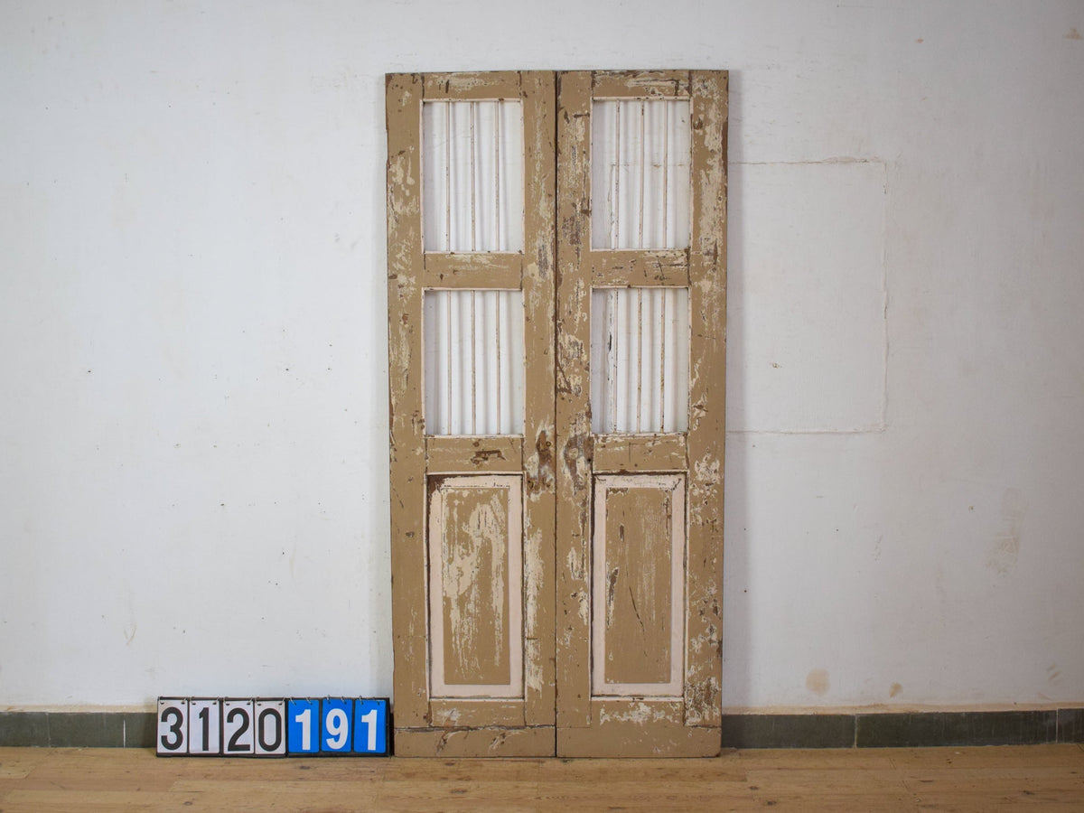 Pair of Antique Vintage Indian Doors Shutters