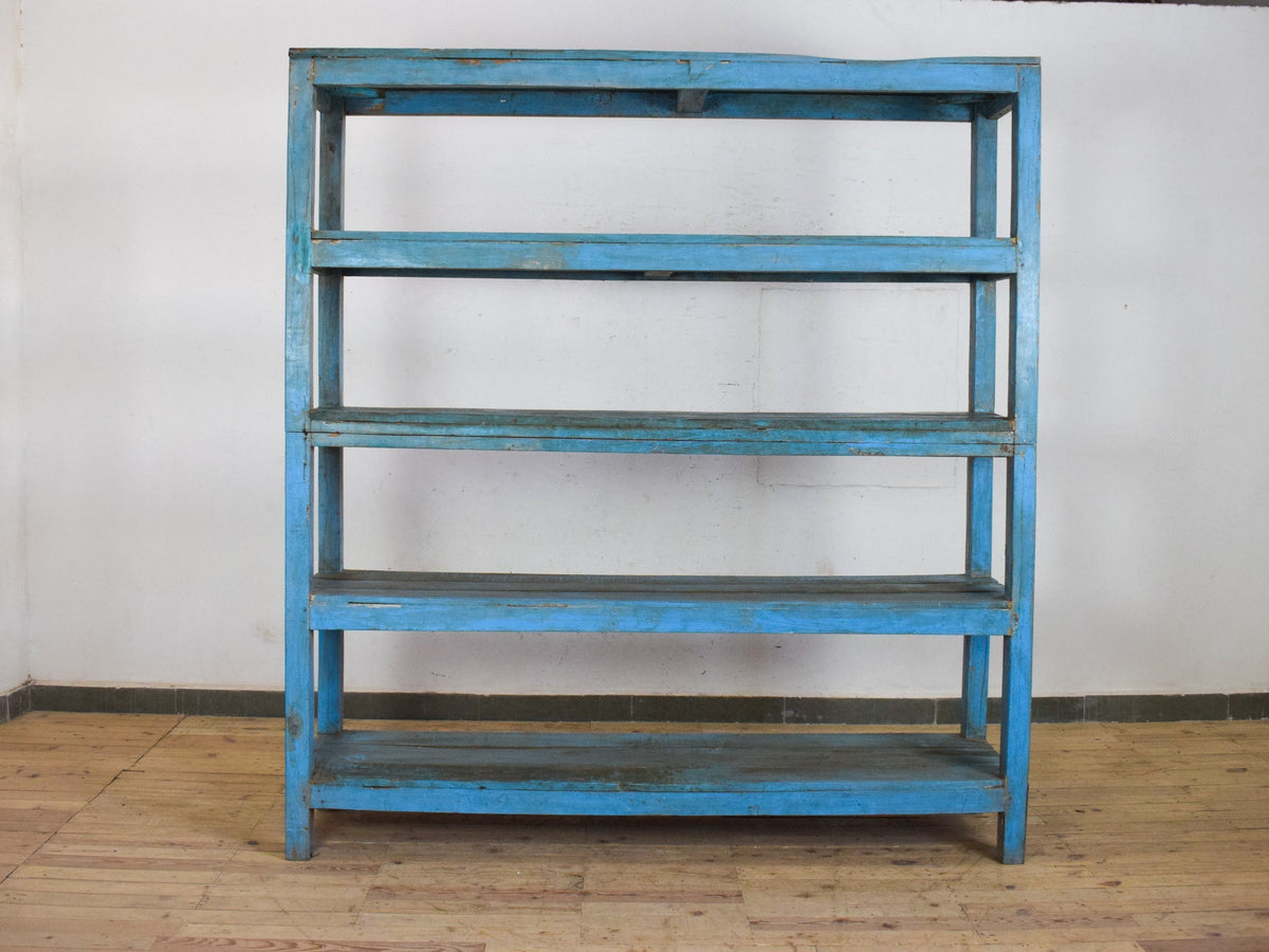 Large Vintage Wooden Rustic Shelves Shelving Rack Shop Display