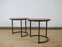 Reclaimed Vintage Style Metal and Wood Coffee Side Table