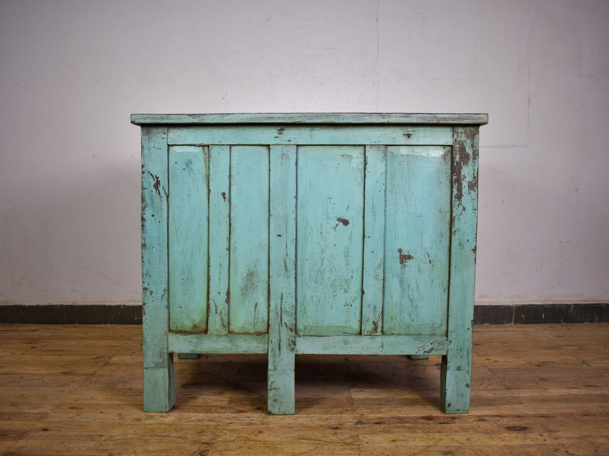 Vintage Painted Kitchen Island Cupboard Cabinet