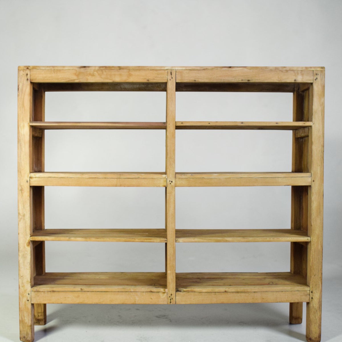 Large Vintage Wooden Rustic Shelving Rack Shop Display