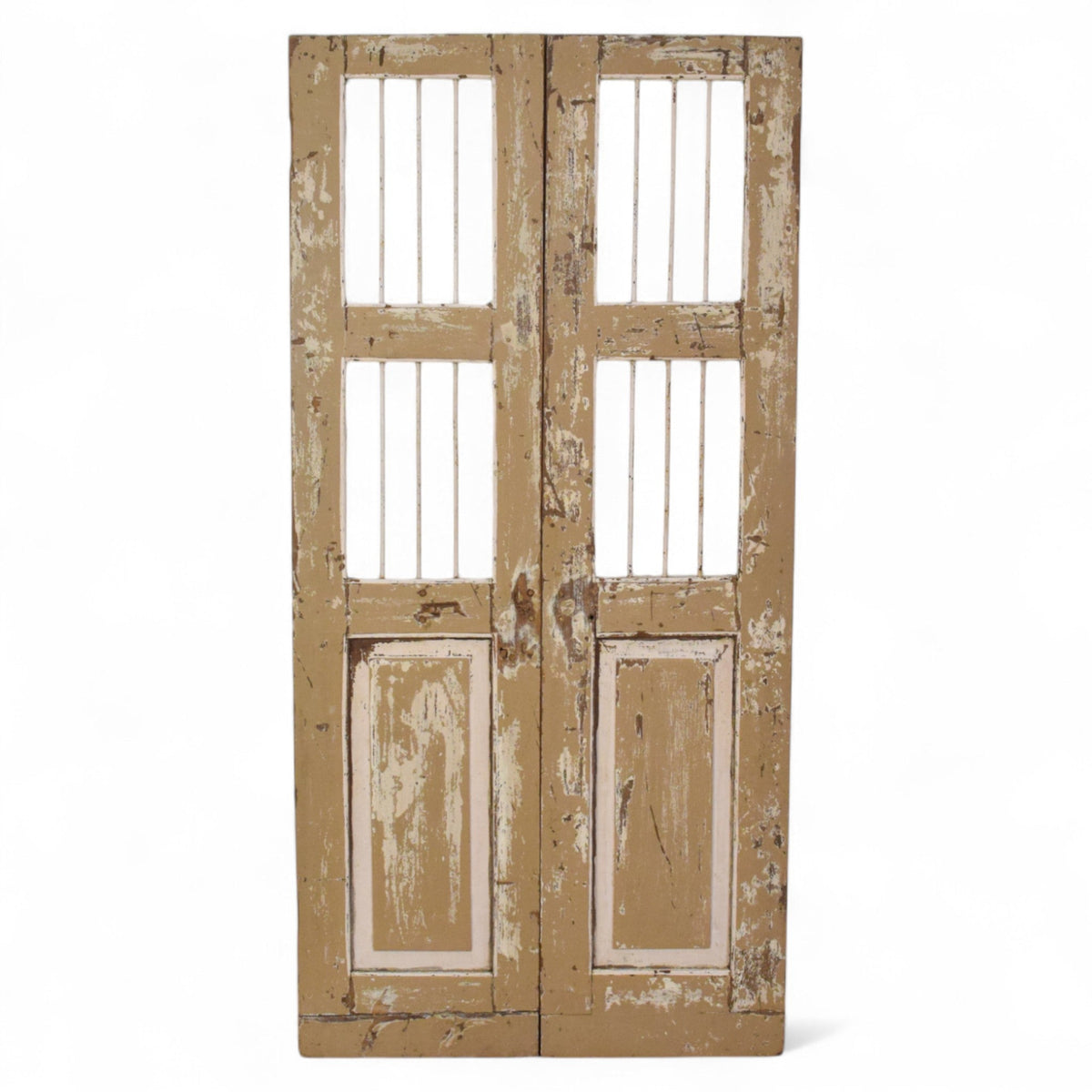 Pair of Antique Vintage Indian Doors Shutters