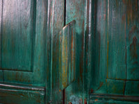 Vintage Worn Painted Rustic Cupboard Cabinet