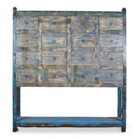 Vintage Solid Wood Rustic Multi Drawers Apothecary Shop Cabinet
