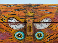 Hand Painted Vintage Chest Trunk Box Tiger
