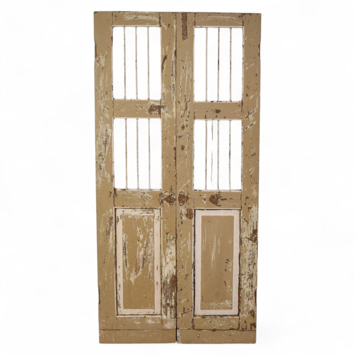 Pair of Antique Vintage Indian Doors Shutters