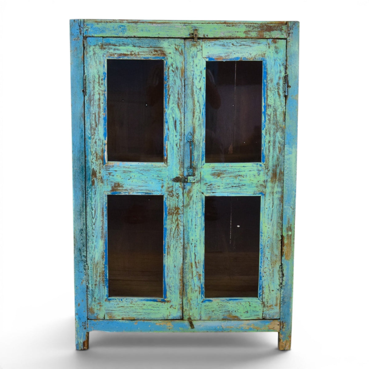 Vintage Rustic Painted Cupboard Cabinet