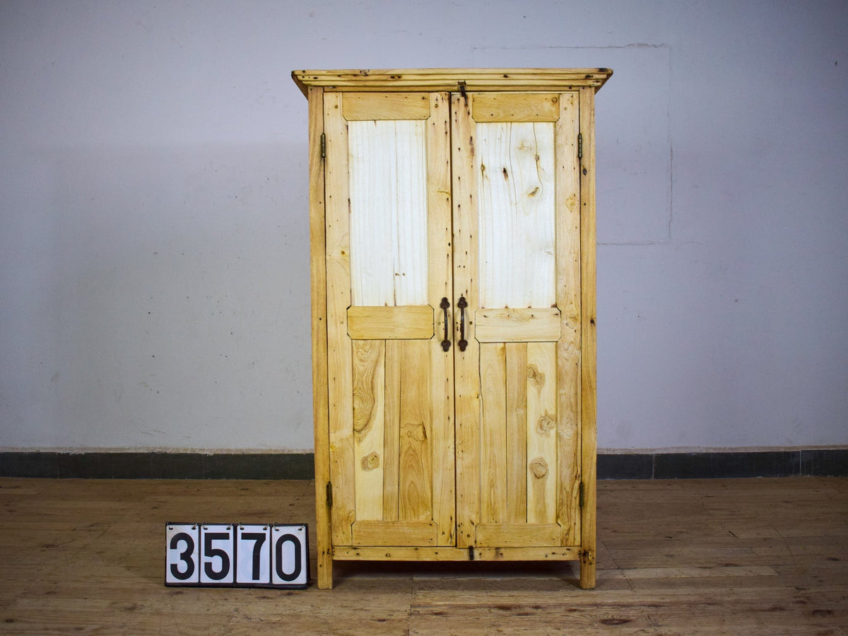 Vintage Bleached Rustic Kitchen Cupboard Cabinet