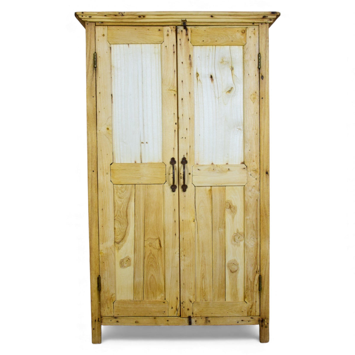 Vintage Bleached Rustic Kitchen Cupboard Cabinet