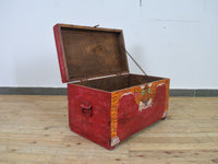 Hand Painted Vintage Chest Trunk Box Tiger