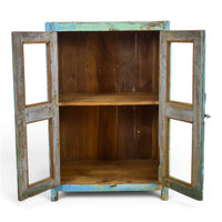 Vintage Rustic Painted Cupboard Cabinet