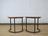Reclaimed Vintage Style Metal and Wood Coffee Side Table