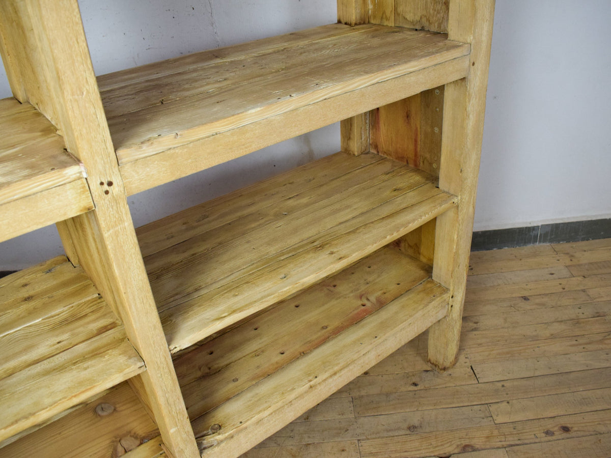 Large Vintage Wooden Rustic Shelving Rack Shop Display
