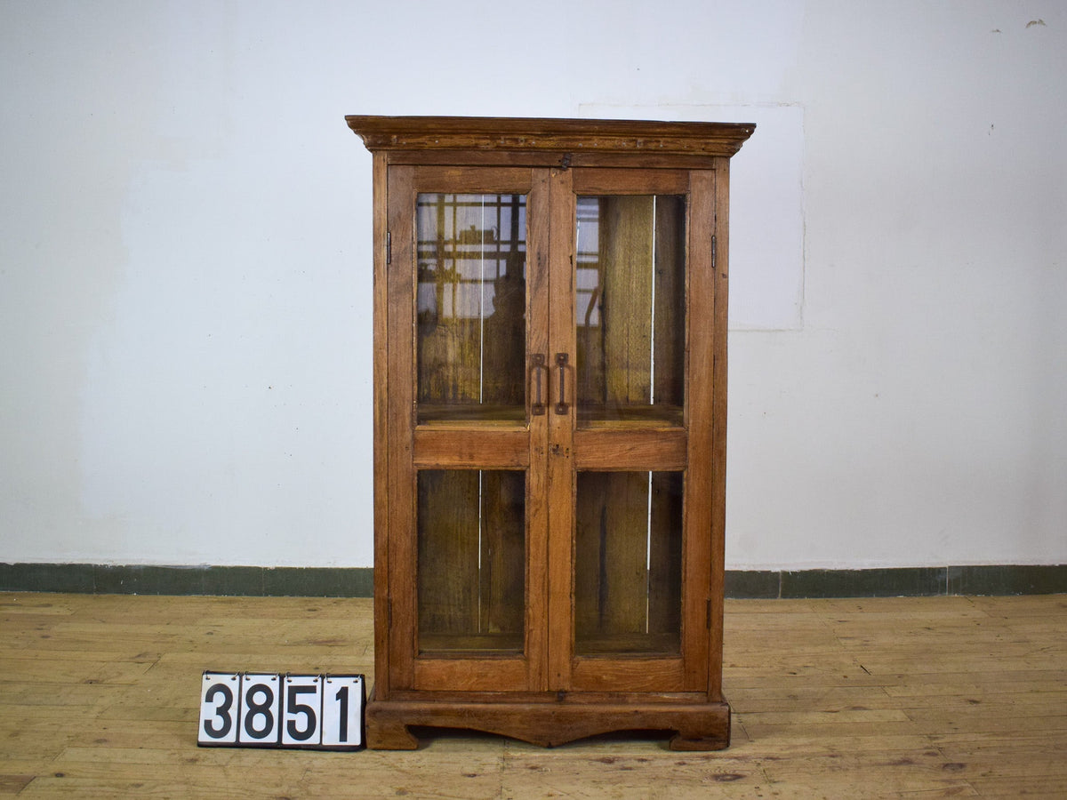 Vintage Wooden Rustic Cupboard Cabinet Display Case