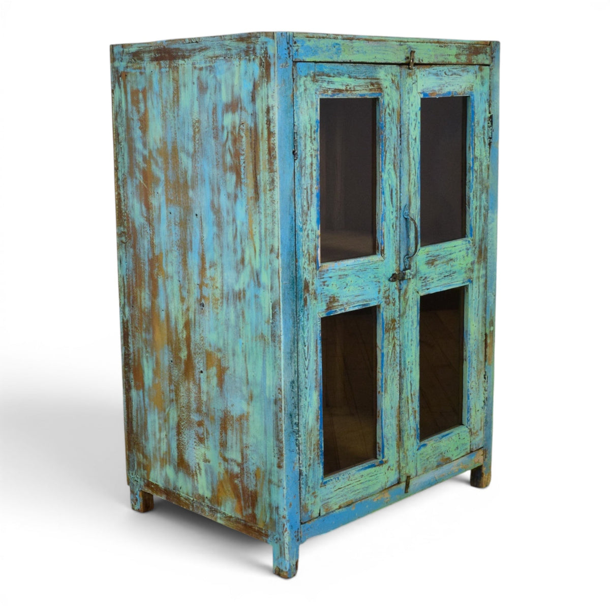 Vintage Rustic Painted Cupboard Cabinet