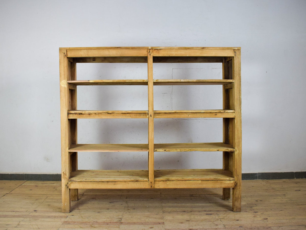 Large Vintage Wooden Rustic Shelving Rack Shop Display