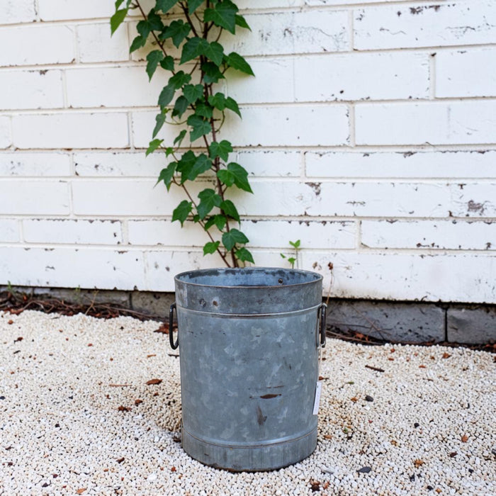 Vintage Rustic Metal Planter