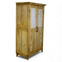 Vintage Bleached Rustic Kitchen Cupboard Cabinet