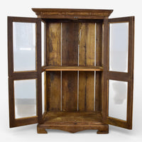 Vintage Wooden Rustic Cupboard Cabinet Display Case