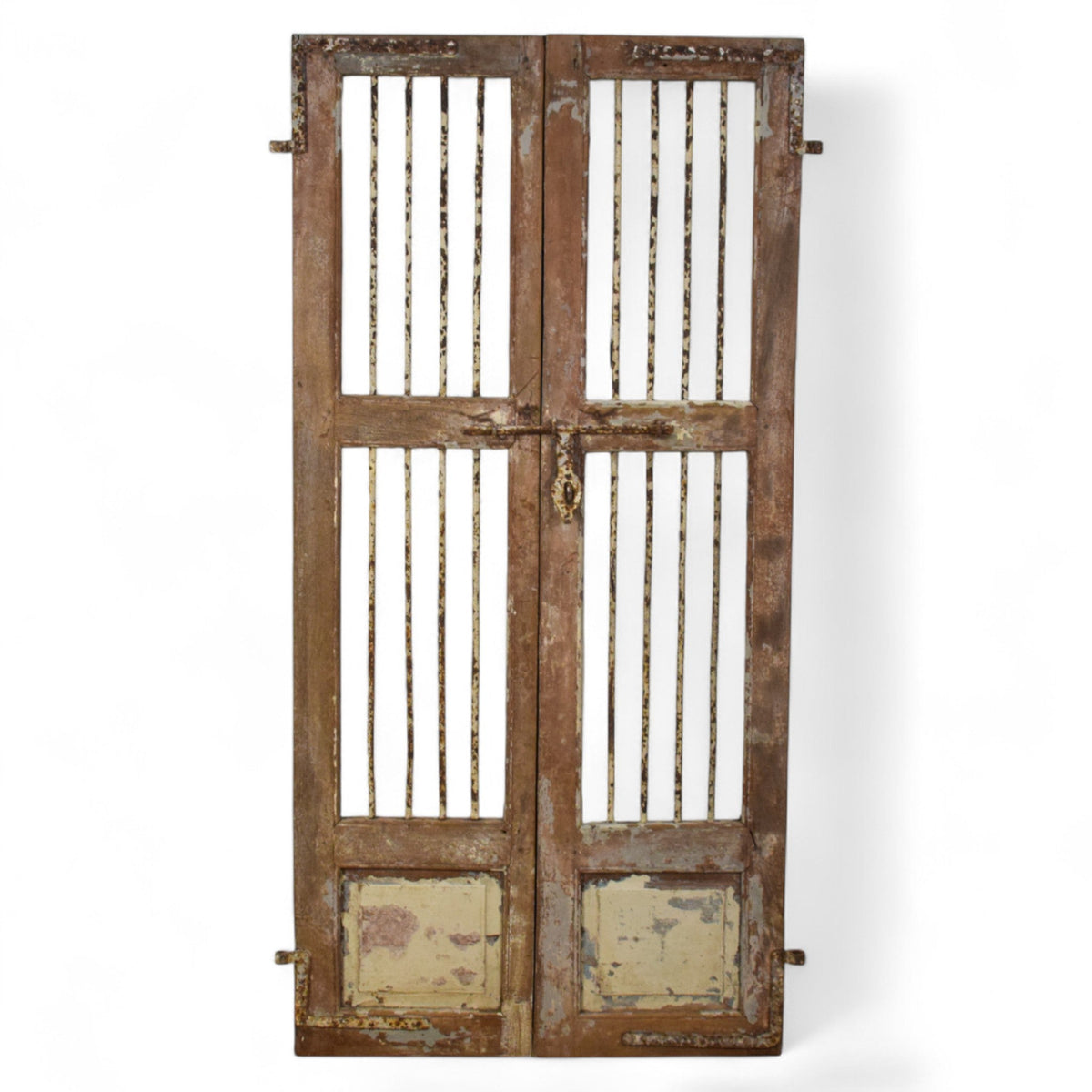Pair of Antique Vintage Indian Doors Shutters