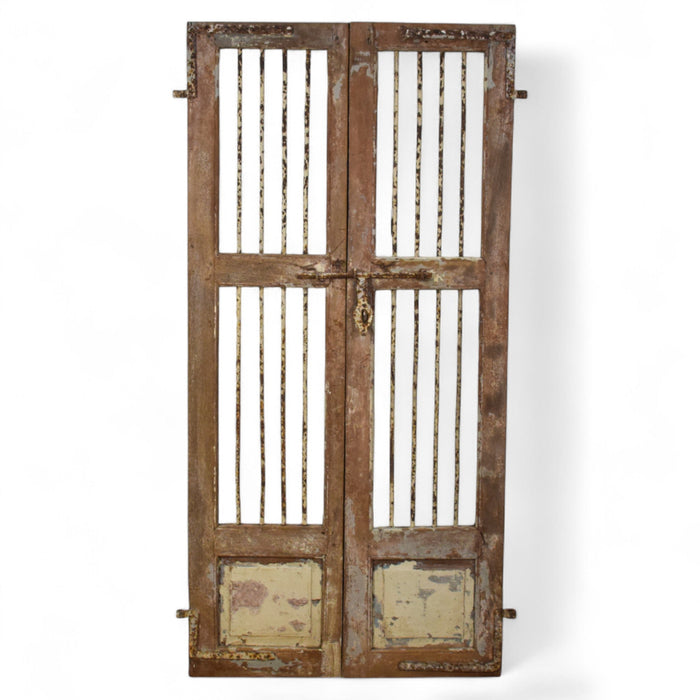 Pair of Antique Vintage Indian Doors Shutters