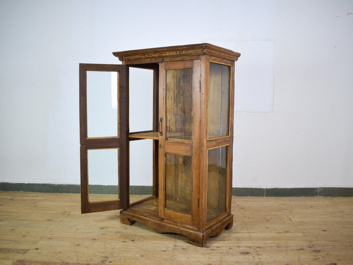 Vintage Wooden Rustic Cupboard Cabinet Display Case