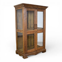 Vintage Wooden Rustic Cupboard Cabinet Display Case