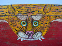 Hand Painted Vintage Chest Trunk Box Tiger