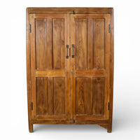 Vintage Hard Wood Fitted Interior Cupboard Cabinet Storage