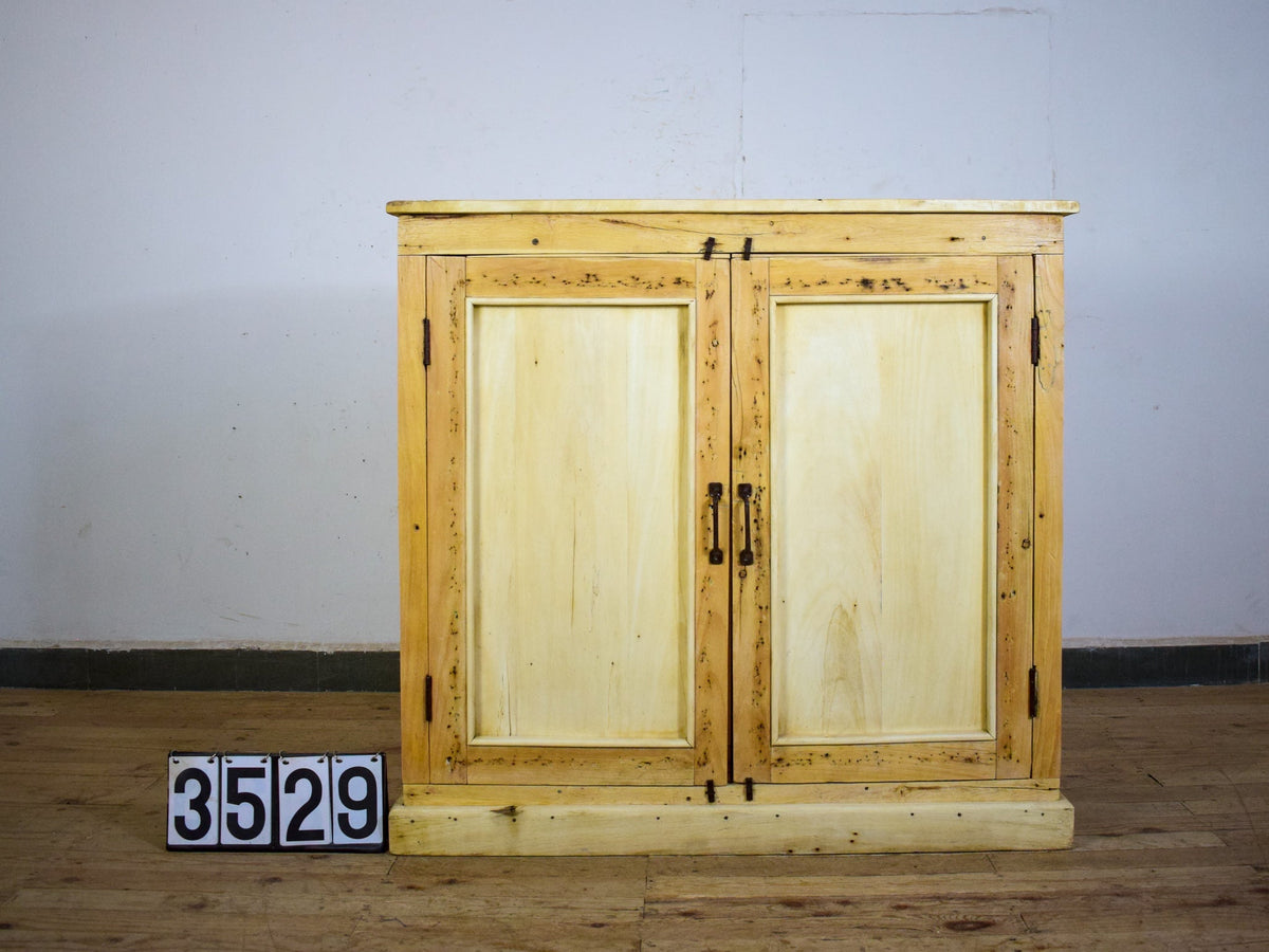 Vintage Bleached Rustic Kitchen Bathroom Cupboard Cabinet