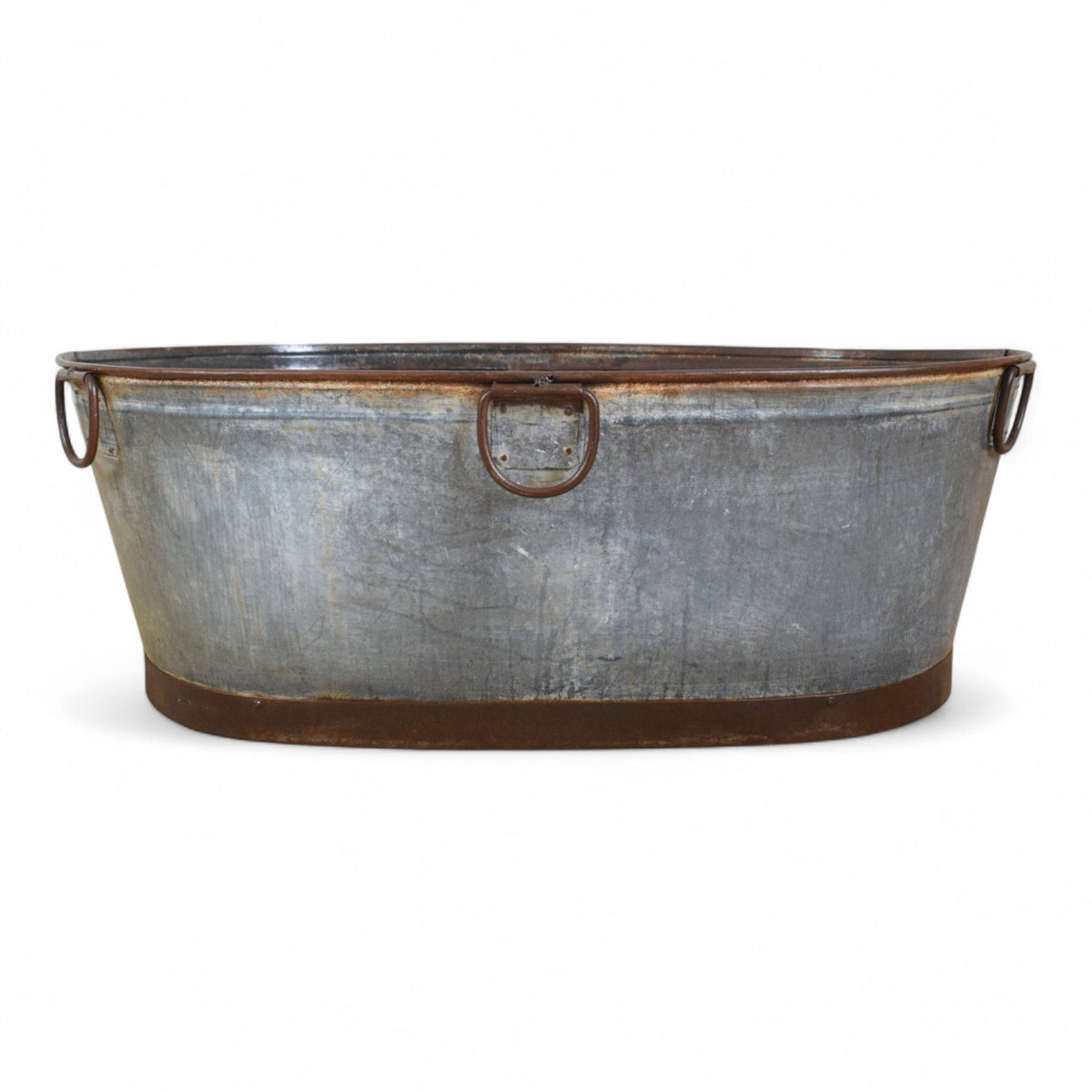 XL Rustic Vintage Metal Bath Planter