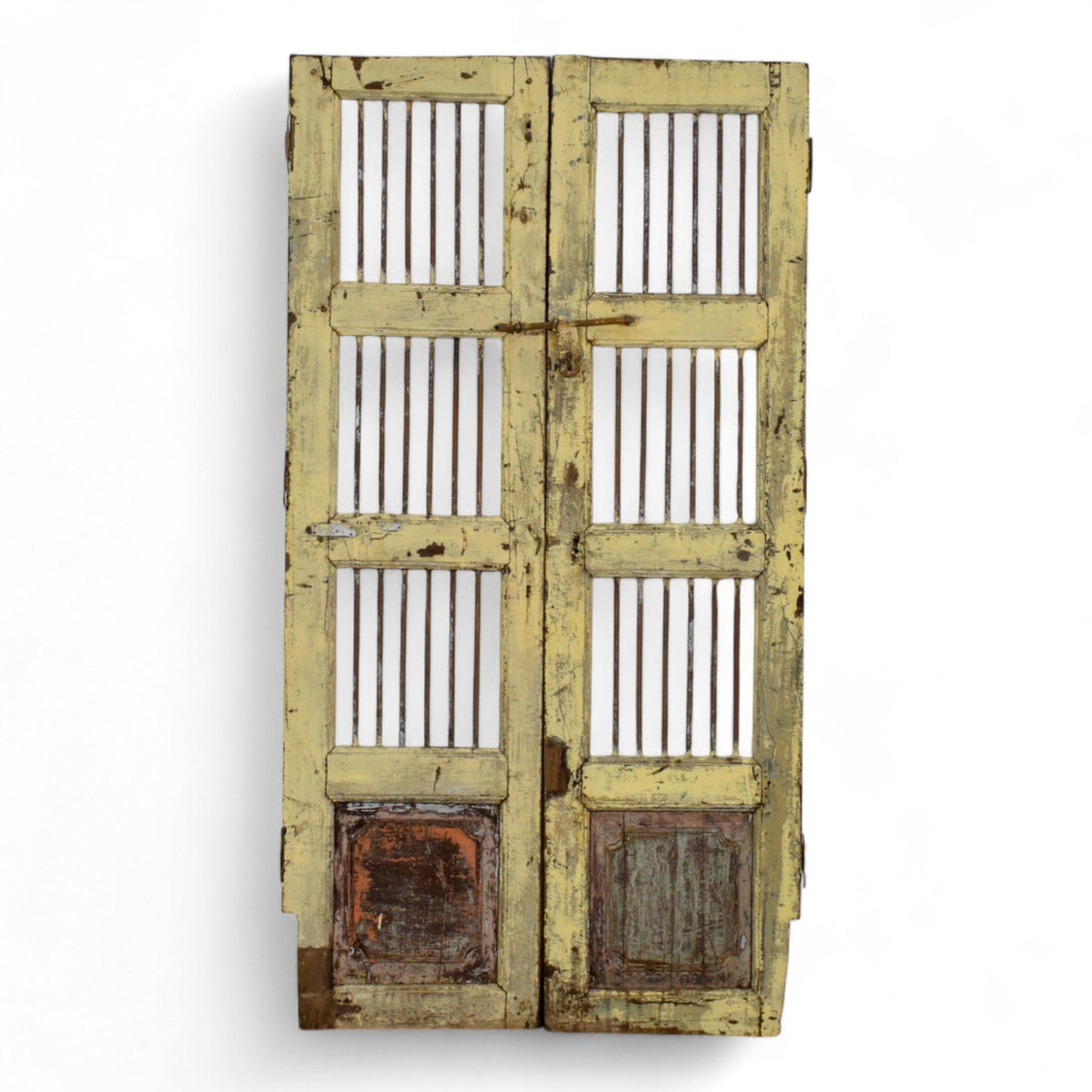 Pair of Antique Vintage Indian Doors Shutters