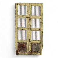 Pair of Antique Vintage Indian Doors Shutters