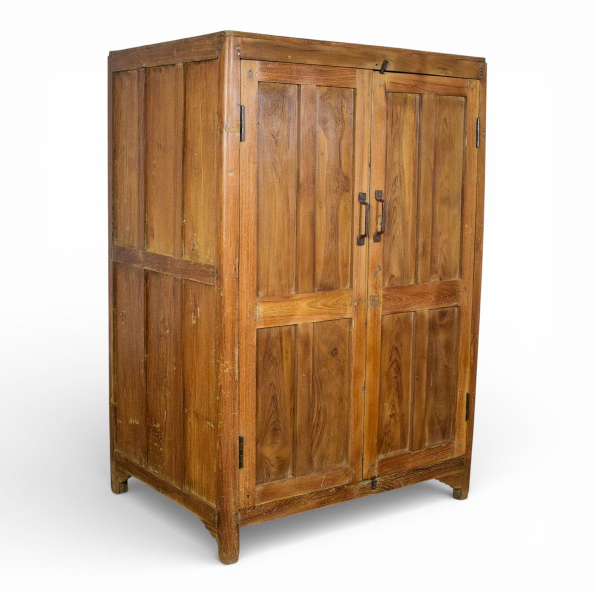 Vintage Hard Wood Fitted Interior Cupboard Cabinet Storage