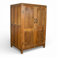 Vintage Hard Wood Fitted Interior Cupboard Cabinet Storage
