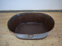 XL Rustic Vintage Metal Bath Planter