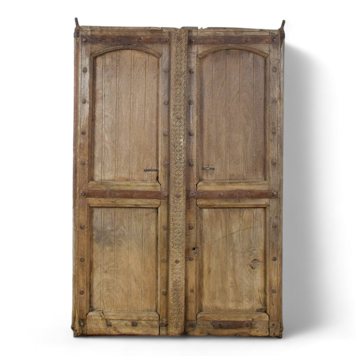 Pair of Antique Indian Carved Hardwood Window Shutters