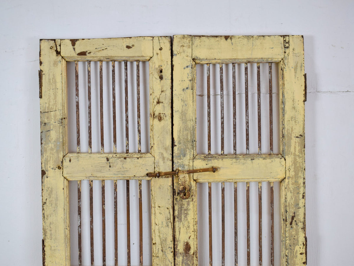 Pair of Antique Vintage Indian Doors Shutters