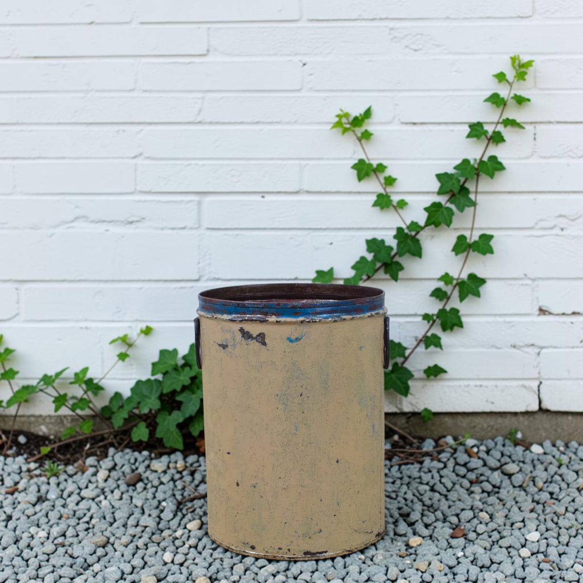 Vintage Rustic Metal Planter