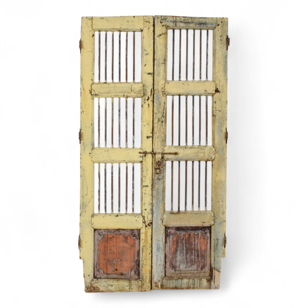 Pair of Antique Vintage Indian Doors Shutters