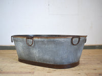 XL Rustic Vintage Metal Bath Planter