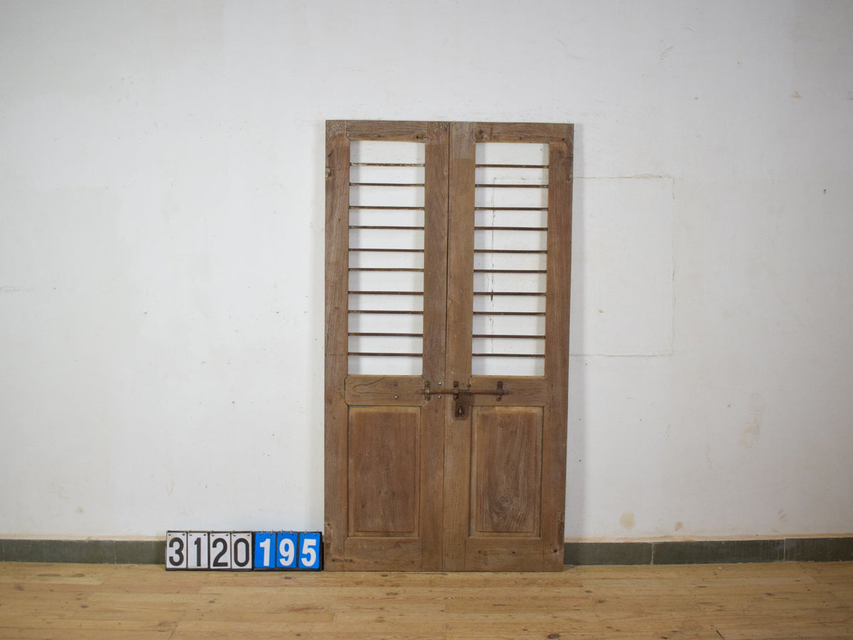 Pair of Antique Vintage Indian Doors Shutters