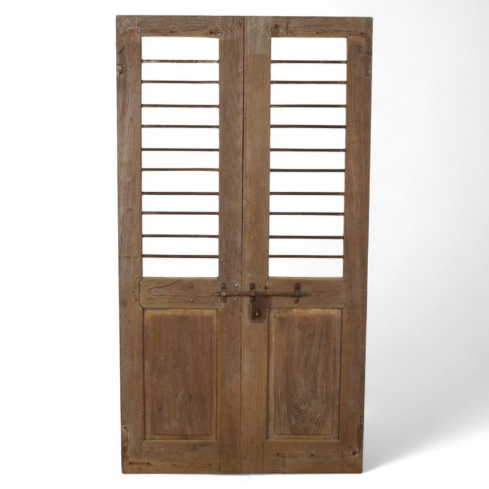 Pair of Antique Vintage Indian Doors Shutters