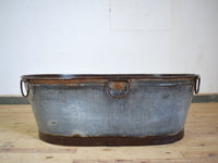 XL Rustic Vintage Metal Bath Planter
