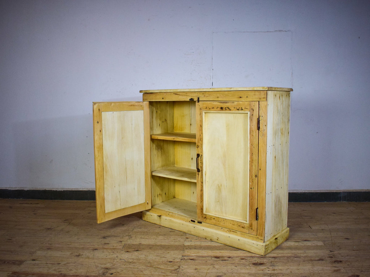 Vintage Bleached Rustic Kitchen Bathroom Cupboard Cabinet