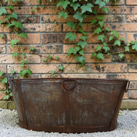 XL Rustic Vintage Metal Bath Planter