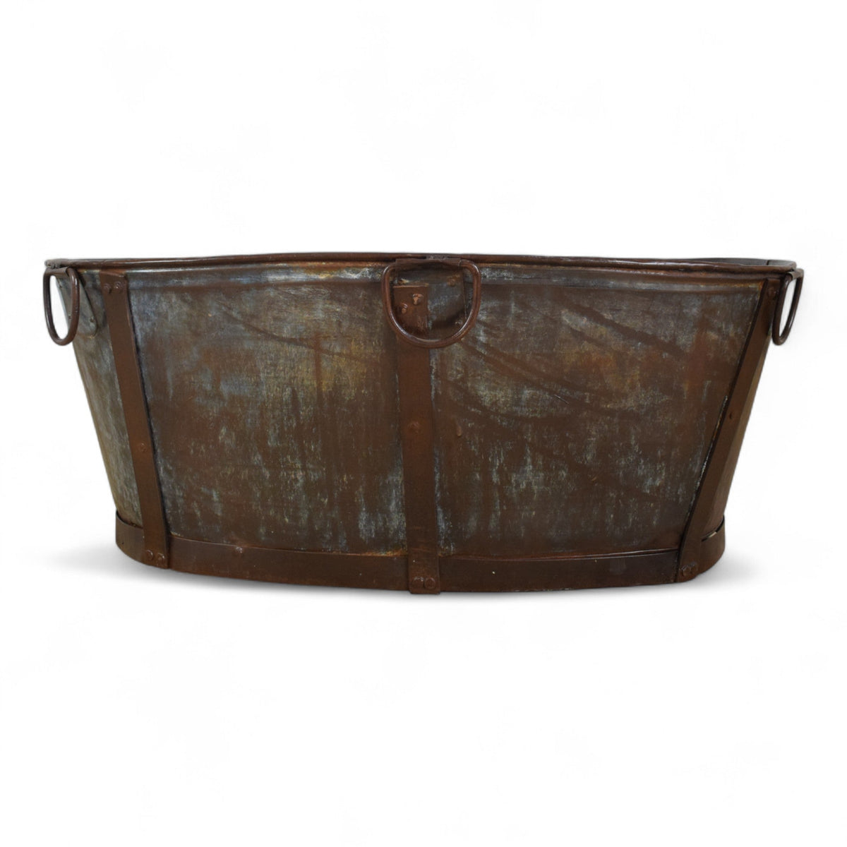 XL Rustic Vintage Metal Bath Planter
