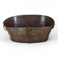 XL Rustic Vintage Metal Bath Planter