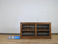 Vintage Wooden Kitchen Wall Cupboard Cabinet Sliding Doors